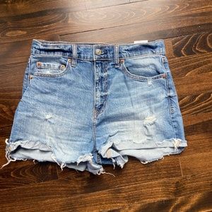 Daze Womens Denim Distressed Faded Hole Tough Love Blue Jean Shorts Size 27